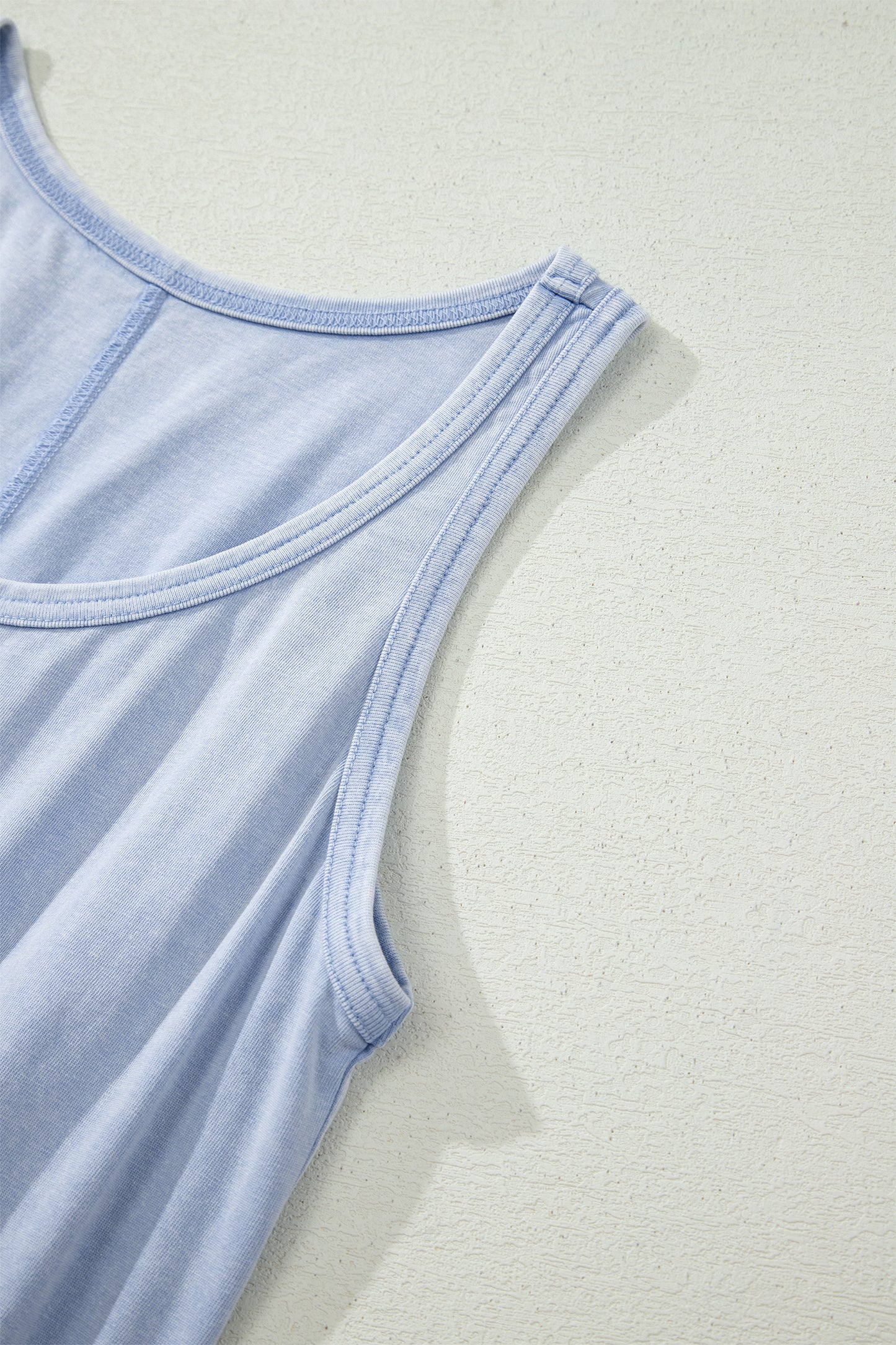 Ashleigh Blue Mineral Wash U Neck Elastic Waist Sleeveless Mini Dress-TOPS / DRESSES-[Adult]-[Female]-2022 Online Blue Zone Planet