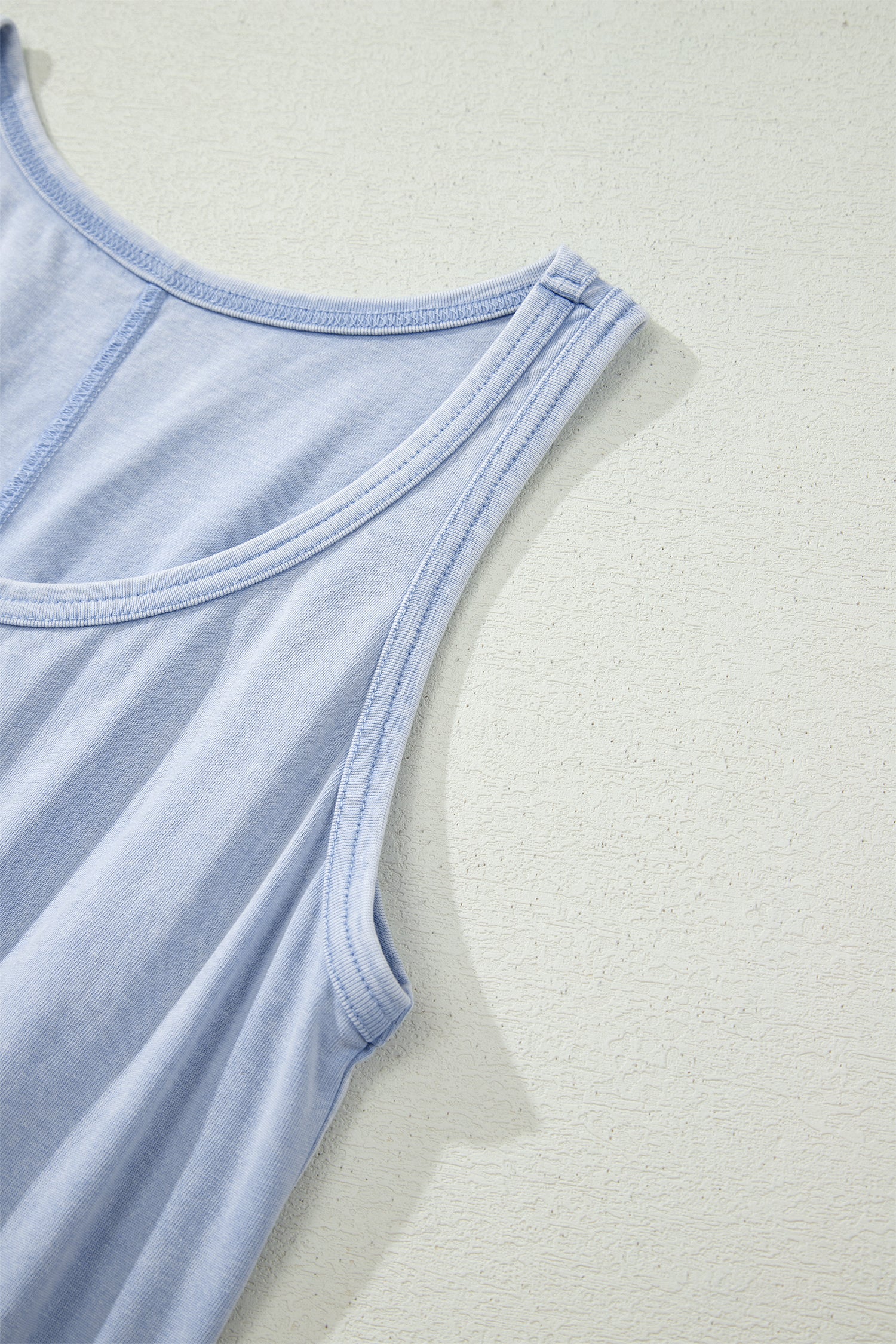 Ashleigh Blue Mineral Wash U Neck Elastic Waist Sleeveless Mini Dress-TOPS / DRESSES-[Adult]-[Female]-2022 Online Blue Zone Planet