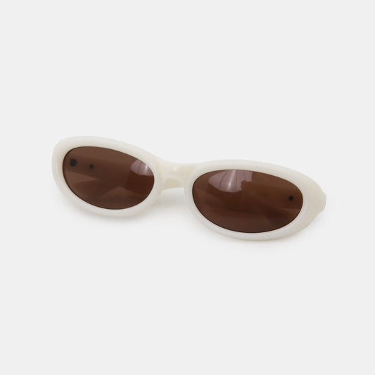 Polycarbonate Frame Cat Eye Sunglasses-SUN GLASSES-[Adult]-[Female]-Ivory-One Size-2022 Online Blue Zone Planet