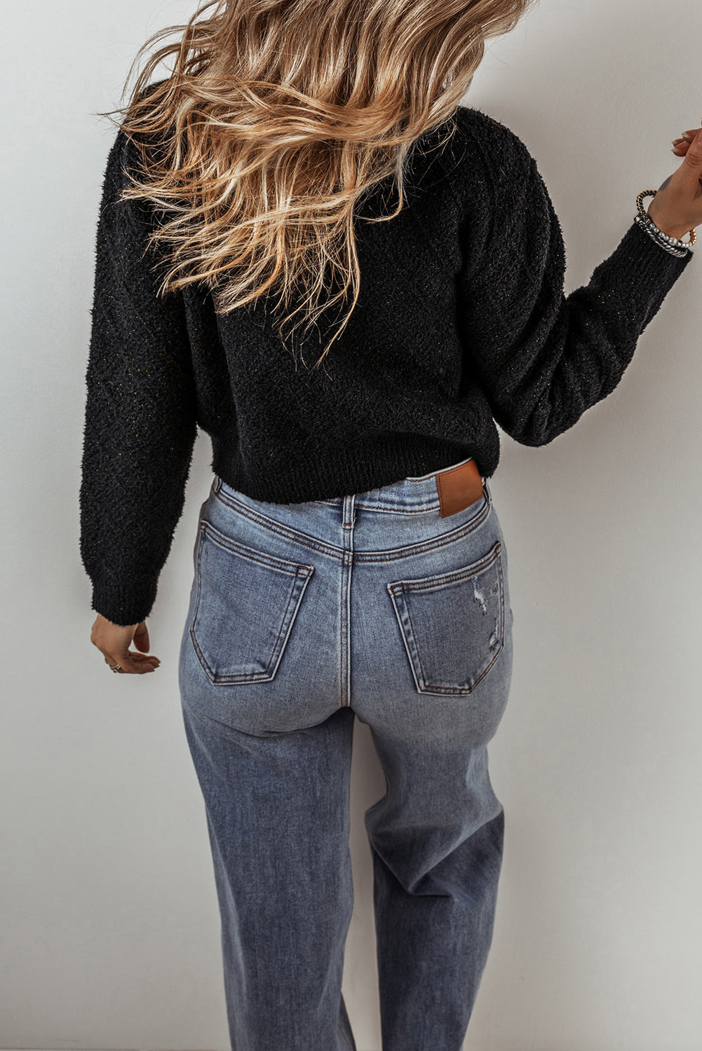 Black Shimmer Flap Pocket Button Up Cardigan-Sweaters & Cardigans/Cardigans-[Adult]-[Female]-2022 Online Blue Zone Planet