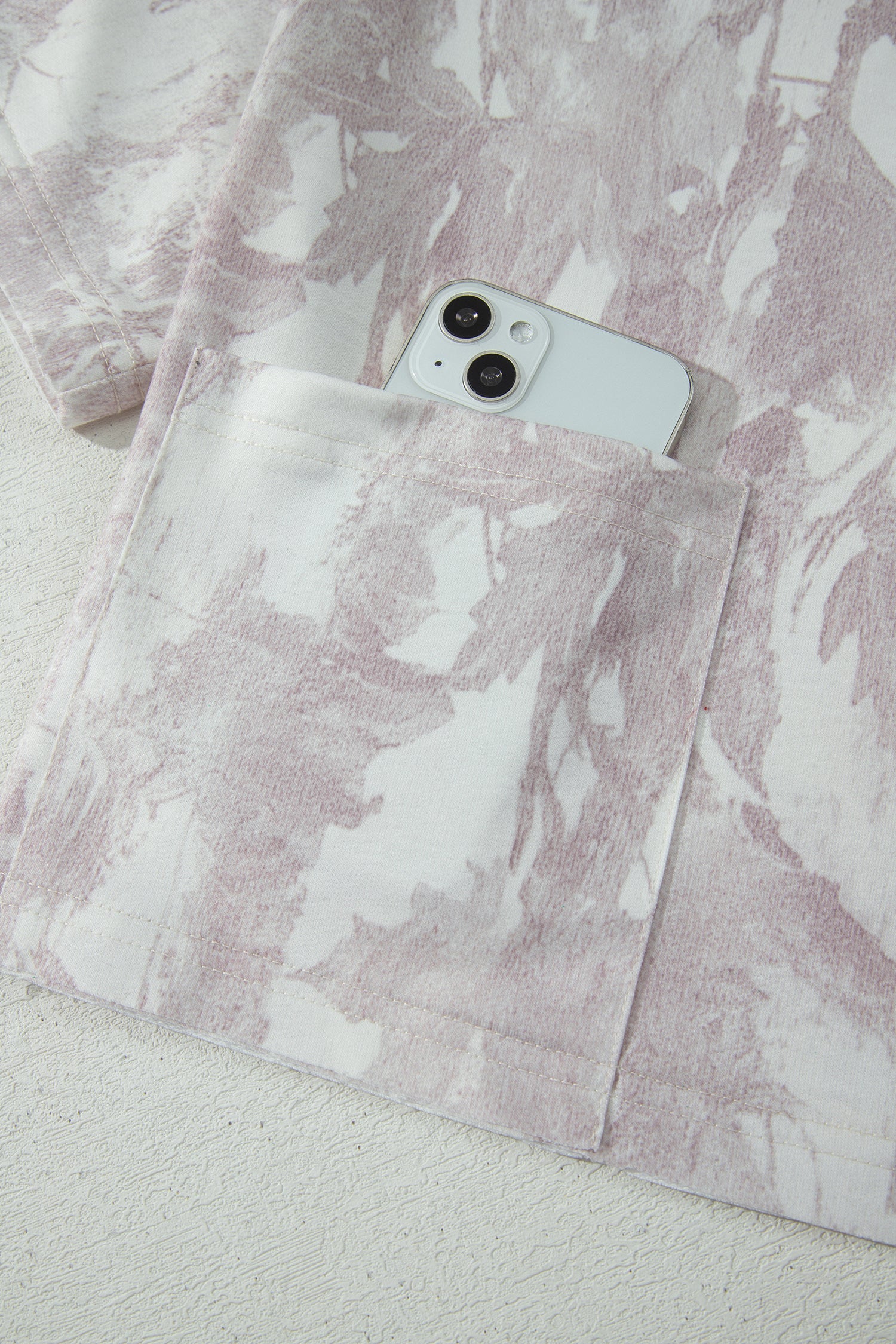 Gray Woodland Camo Print Raw Edge Cropped Top Skirt Set-Two Piece Sets/Two Piece Dresses-[Adult]-[Female]-2022 Online Blue Zone Planet