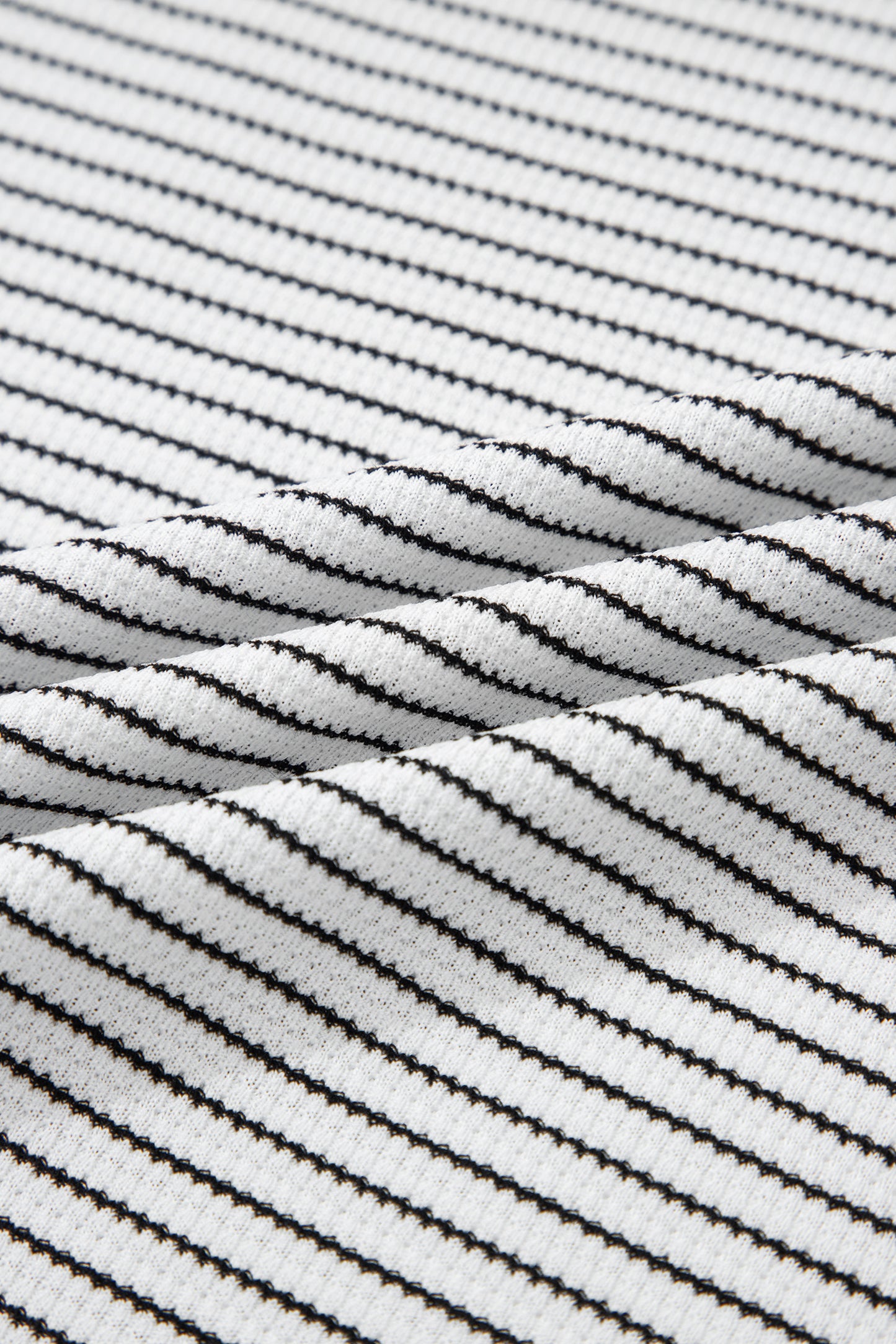 White Stripe Contrasted Ruffle Trim Loose Long Sleeve Top-Tops/Long Sleeve Tops-[Adult]-[Female]-2022 Online Blue Zone Planet