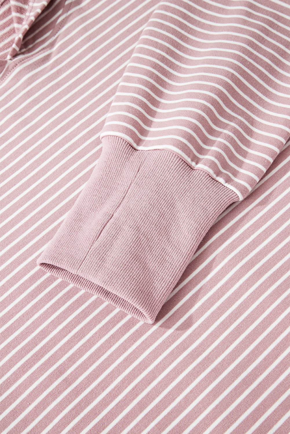 Purple Stripe Thumbhole Side Slits Drop Shoulder Loose Fit Hoodie-Tops/Sweatshirts & Hoodies-[Adult]-[Female]-2022 Online Blue Zone Planet