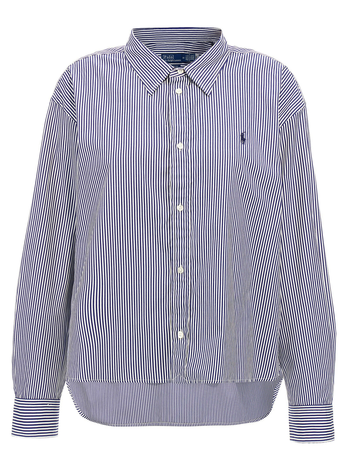 Polo Ralph Lauren Striped And Logo Shirt-Shirts-[Adult]-[Female]-2022 Online Blue Zone Planet
