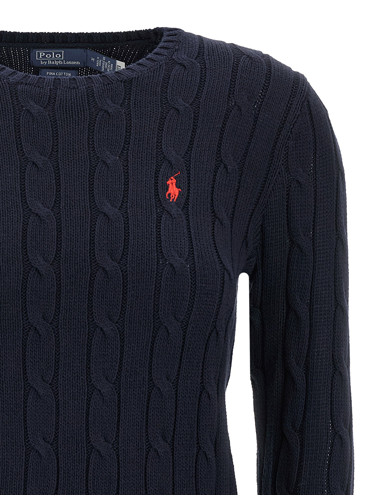 Polo Ralph Lauren Braided Cotton Sweater-Topwear-[Adult]-[Female]-2022 Online Blue Zone Planet