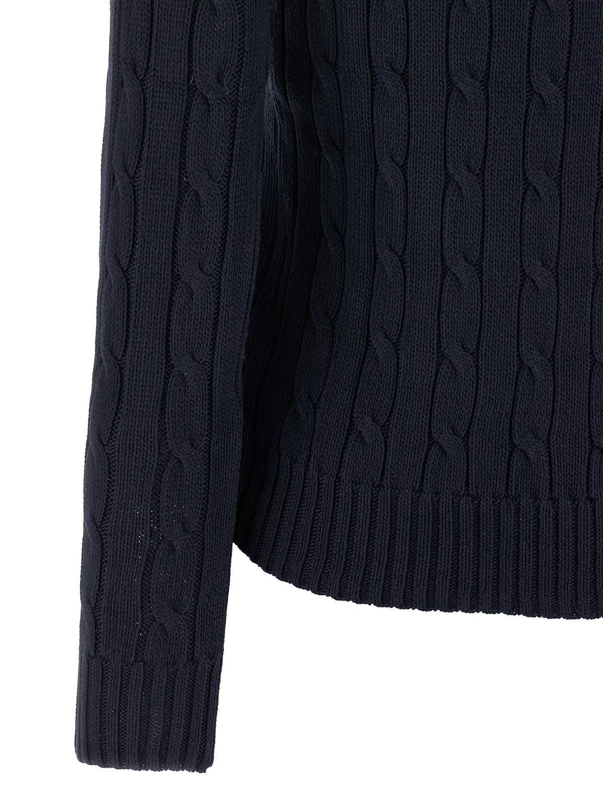 Polo Ralph Lauren Braided Cotton Sweater-Topwear-[Adult]-[Female]-2022 Online Blue Zone Planet