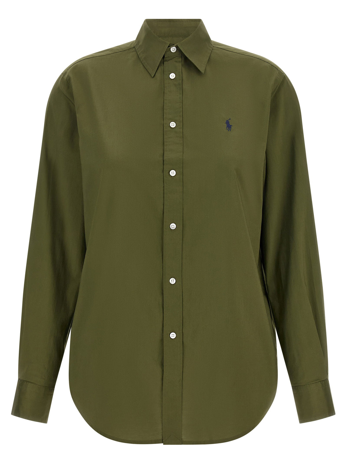Polo Ralph Lauren Logo Embroidery Cotton Shirt-Shirts-[Adult]-[Female]-2022 Online Blue Zone Planet