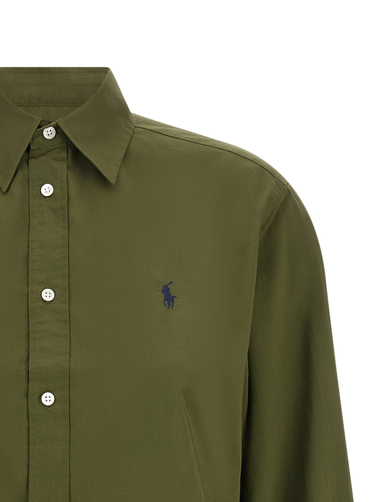Polo Ralph Lauren Logo Embroidery Cotton Shirt-Shirts-[Adult]-[Female]-2022 Online Blue Zone Planet