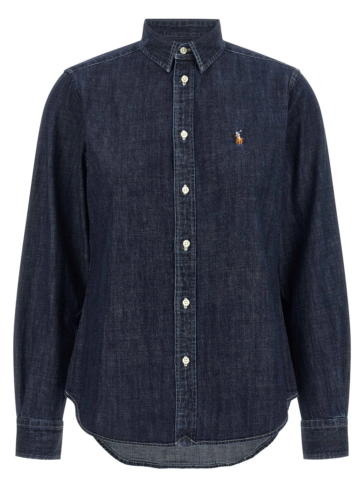Polo Ralph Lauren Denim Shirt-Shirts-[Adult]-[Female]-2022 Online Blue Zone Planet