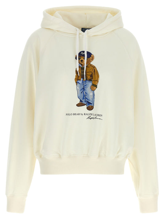Polo Ralph Lauren Polo Bear Hoodie-Tops / Dresses-[Adult]-[Female]-XS-White-2022 Online Blue Zone Planet