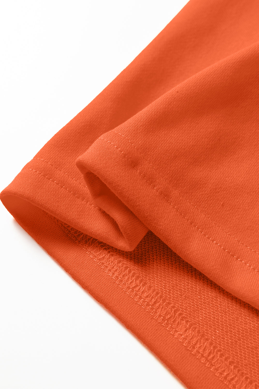Orange Varsity Contrast Banded Sleeve Shift Sweatshirt Dress-TOPS / DRESSES-[Adult]-[Female]-2022 Online Blue Zone Planet