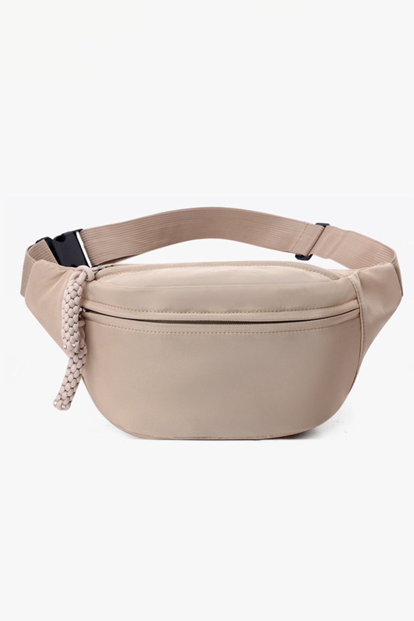 Gray Solid Color Braided Pull-tab Zip Crossbody Bag-Shoes & Bags/Crossbody Bags-[Adult]-[Female]-2022 Online Blue Zone Planet
