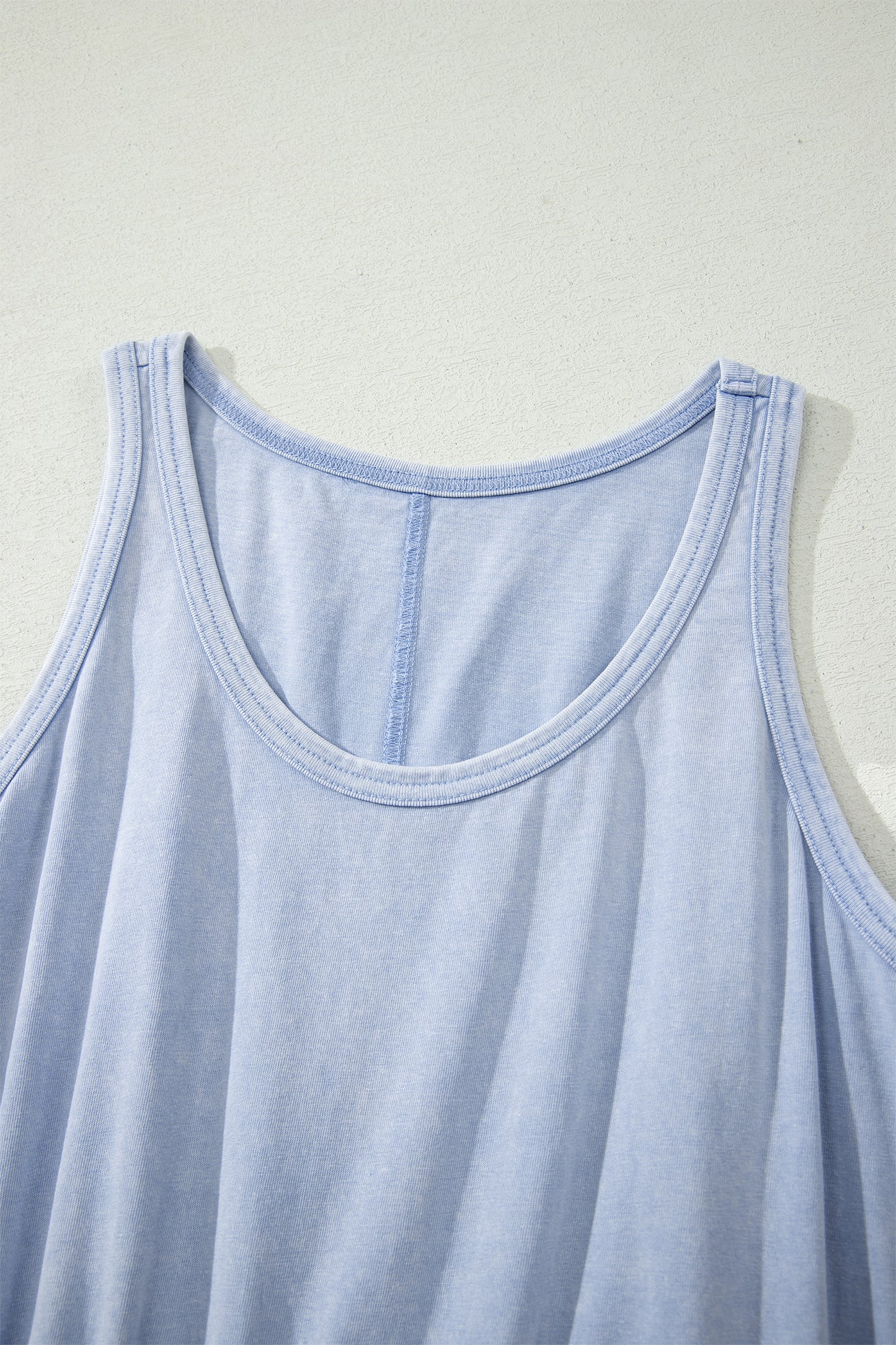 Ashleigh Blue Mineral Wash U Neck Elastic Waist Sleeveless Mini Dress-TOPS / DRESSES-[Adult]-[Female]-2022 Online Blue Zone Planet