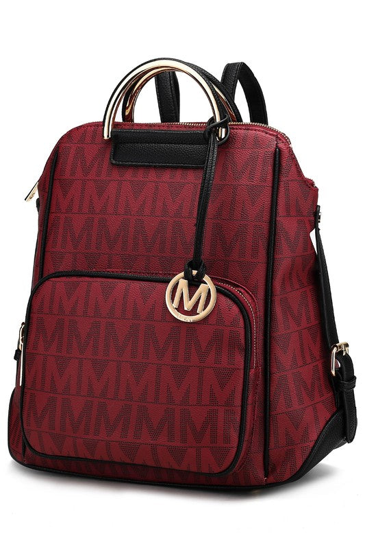 MKF Collection Cora Milan Backpack by Mia K-Backpacks-[Adult]-[Female]-Burgundy-One Size-2022 Online Blue Zone Planet