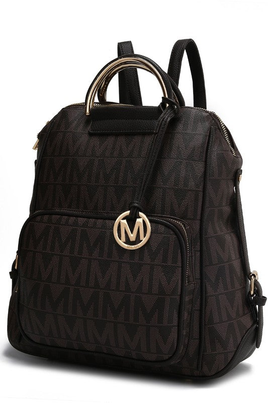 MKF Collection Cora Milan Backpack by Mia K-Backpacks-[Adult]-[Female]-Chocolate-One Size-2022 Online Blue Zone Planet