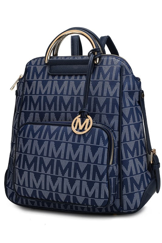 MKF Collection Cora Milan Backpack by Mia K-Backpacks-[Adult]-[Female]-Navy-One Size-2022 Online Blue Zone Planet