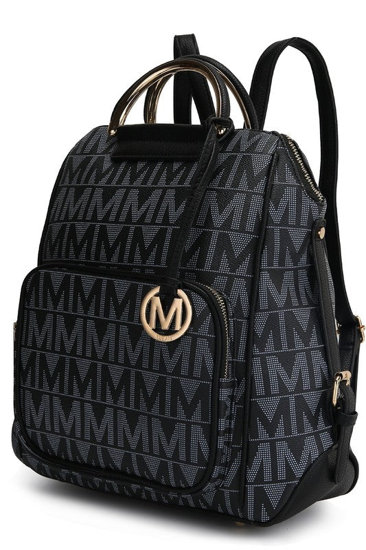 MKF Collection Cora Milan Backpack by Mia K-Backpacks-[Adult]-[Female]-Black-One Size-2022 Online Blue Zone Planet