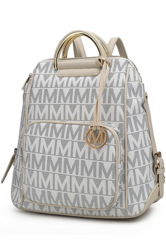 MKF Collection Cora Milan Backpack by Mia K-Backpacks-[Adult]-[Female]-White-One Size-2022 Online Blue Zone Planet