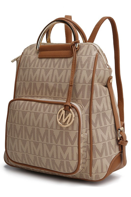 MKF Collection Cora Milan Backpack by Mia K-Backpacks-[Adult]-[Female]-Beige-One Size-2022 Online Blue Zone Planet