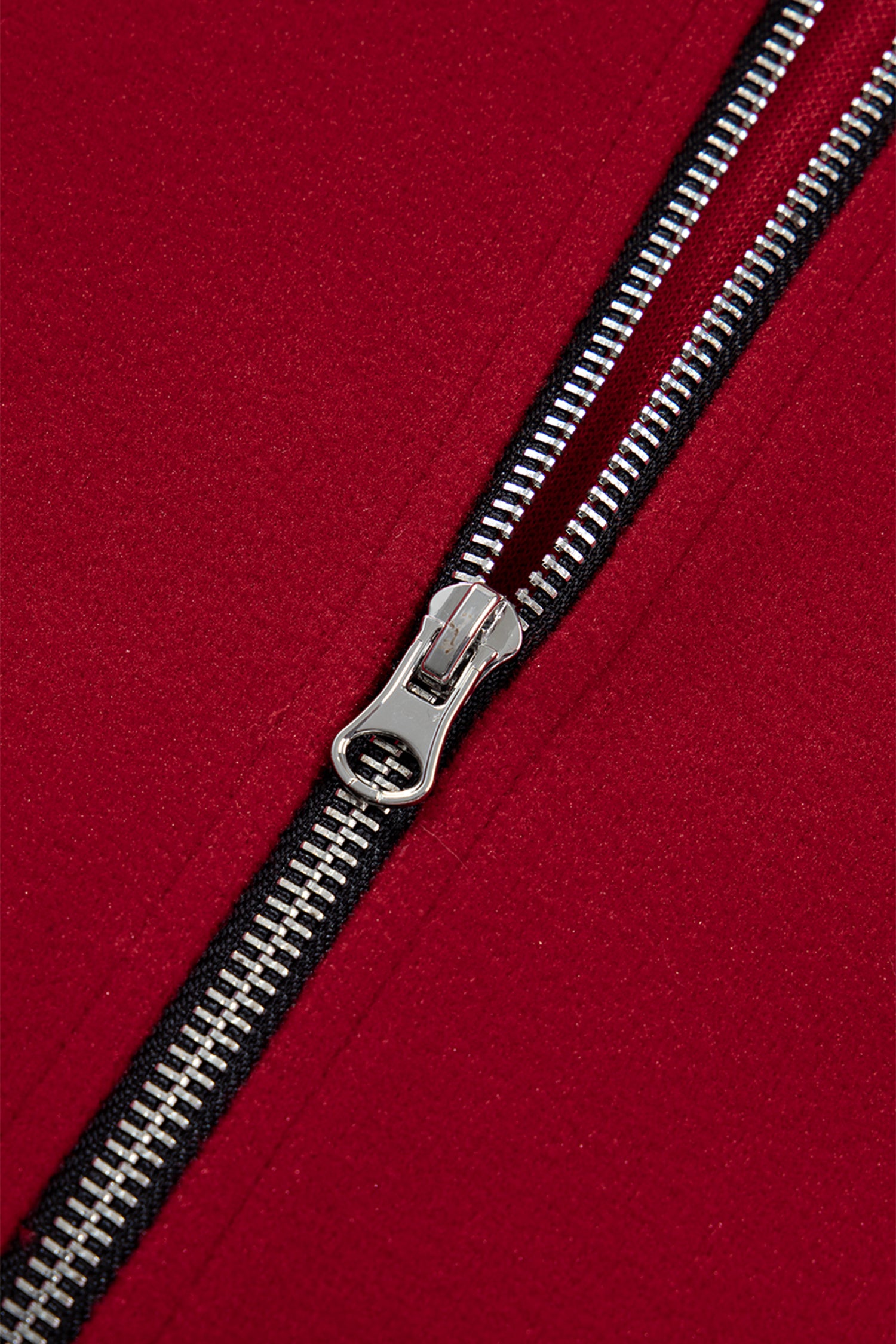 Racing Red Contrast Cuffed Drop Shoulder Zip up Tunic Hoodie-Tops / Dresses-[Adult]-[Female]-2022 Online Blue Zone Planet