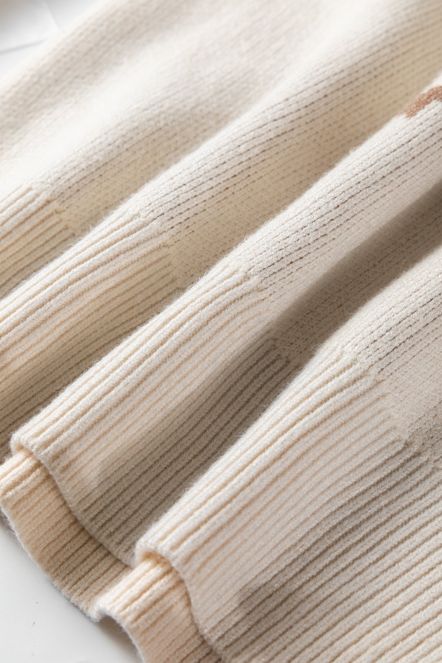 Beige Asymmetric Leopard Print Detail Drop Shoulder Sweater-TOPS / DRESSES-[Adult]-[Female]-2022 Online Blue Zone Planet