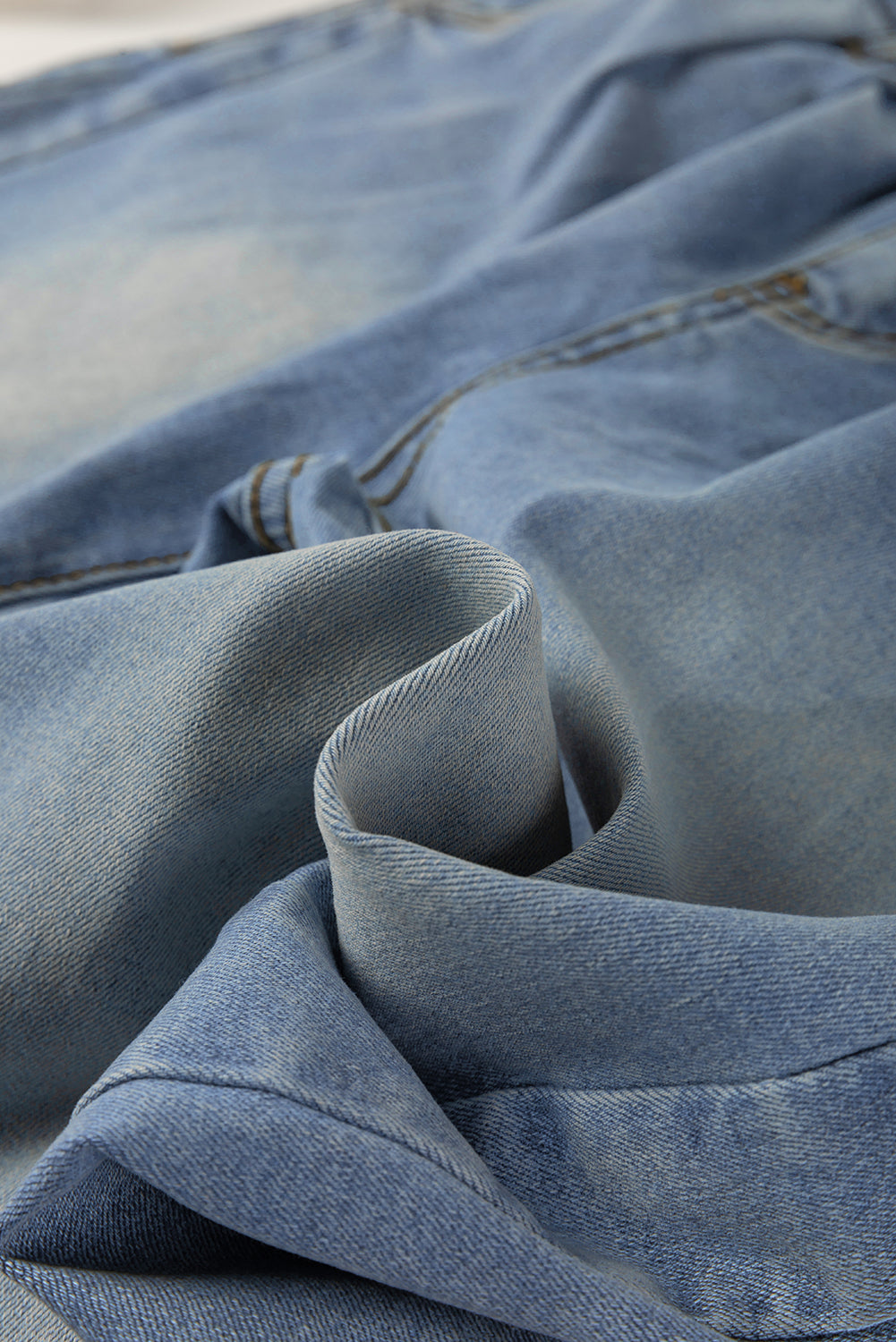 Ashleigh Blue Washed Pleated Detail Wide Leg Jeans-Bottoms/Jeans-[Adult]-[Female]-2022 Online Blue Zone Planet