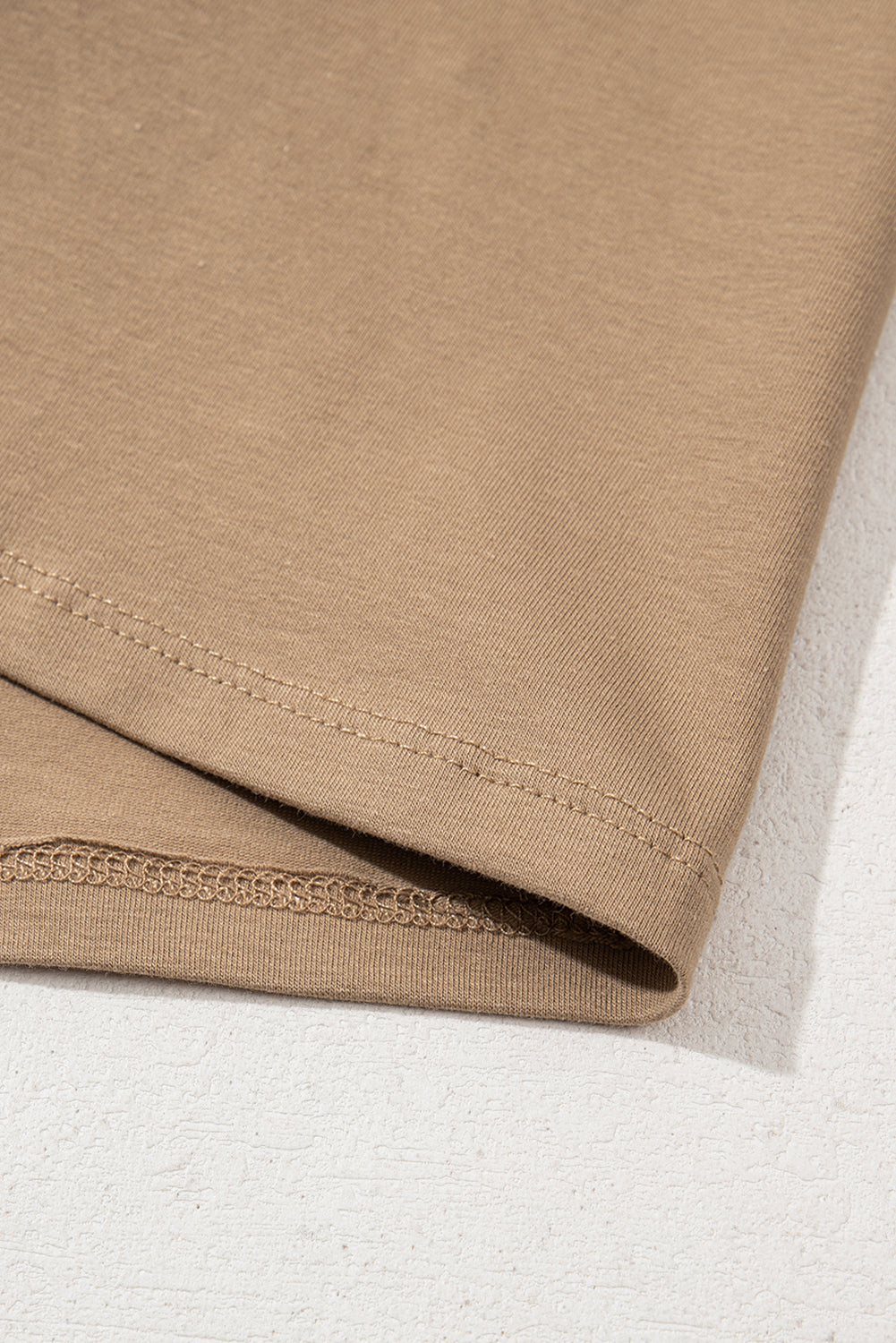Pale Khaki Long Sleeve Buttons V Neck Slim Fit Top-Tops/Long Sleeve Tops-[Adult]-[Female]-2022 Online Blue Zone Planet