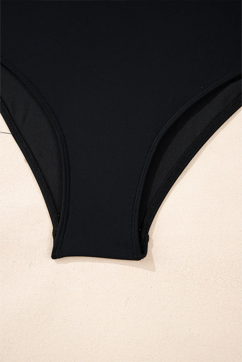 Black Colorblock Edge Belted One Piece Swimsuit-One-Piece-[Adult]-[Female]-2022 Online Blue Zone Planet