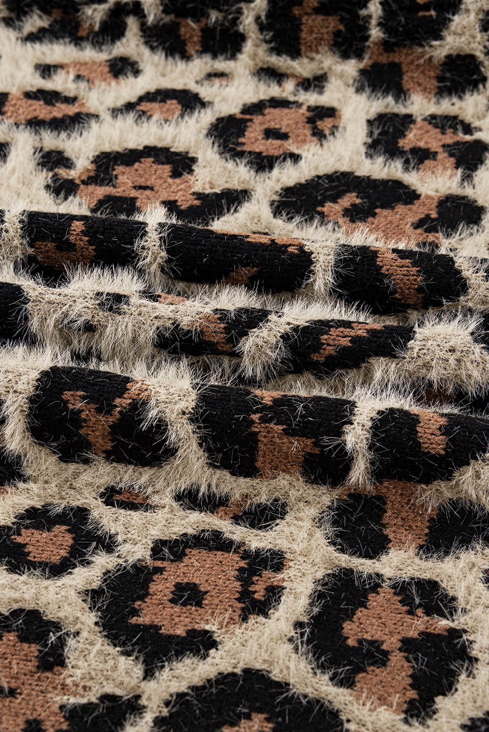Brown Leopard Open Casual Cardigan-Sweaters & Cardigans/Cardigans-[Adult]-[Female]-2022 Online Blue Zone Planet