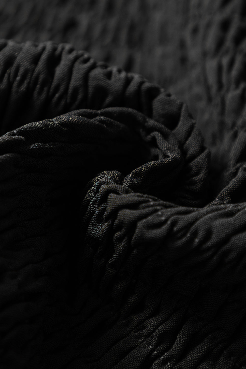 Black Ruffle Short Sleeve Shirred Peplum Top-Tops/Blouses & Shirts-[Adult]-[Female]-2022 Online Blue Zone Planet