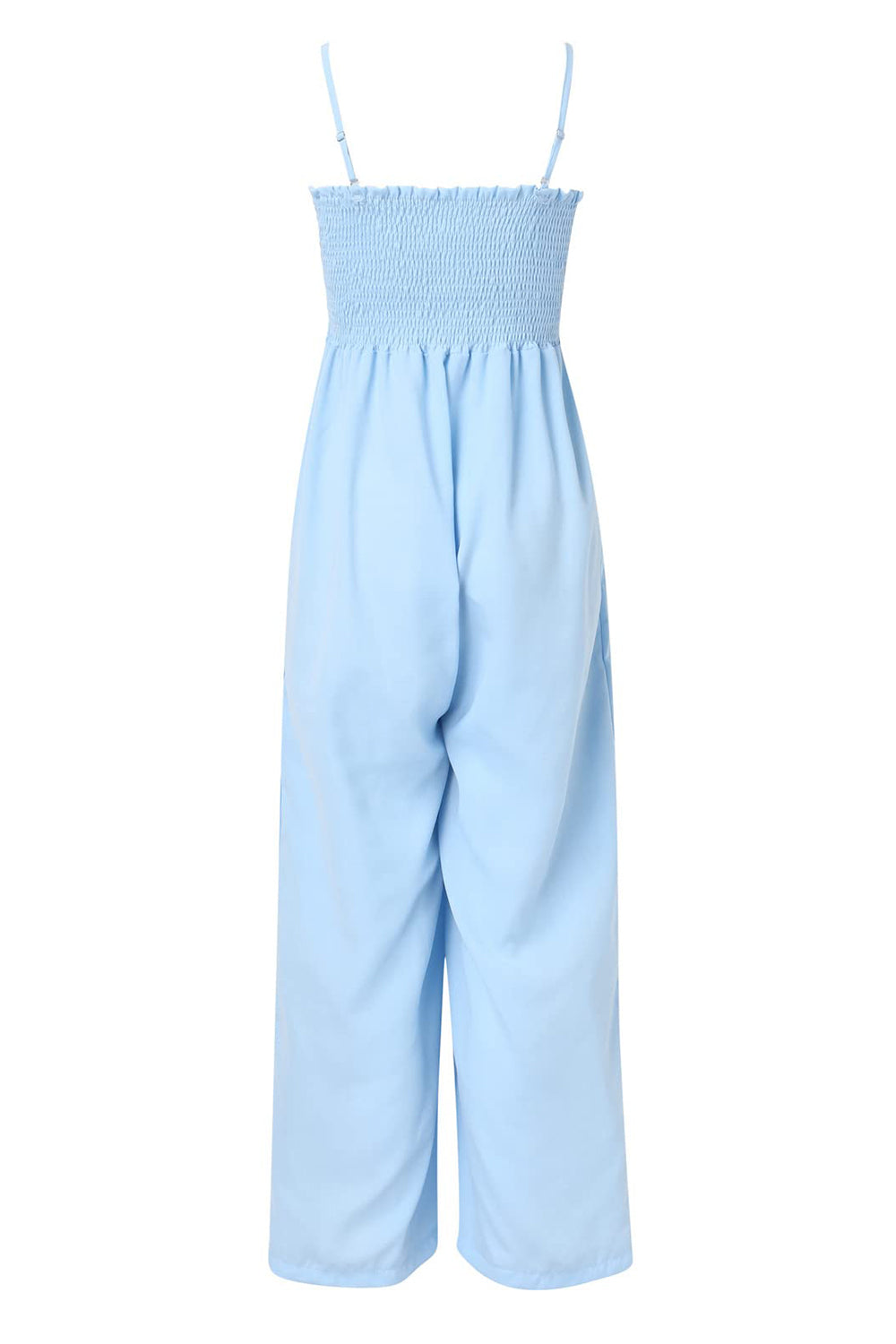 Blue Zone Planet | Smocked Spaghetti Strap Wide Leg Jumpsuit-TOPS / DRESSES-[Adult]-[Female]-2022 Online Blue Zone Planet