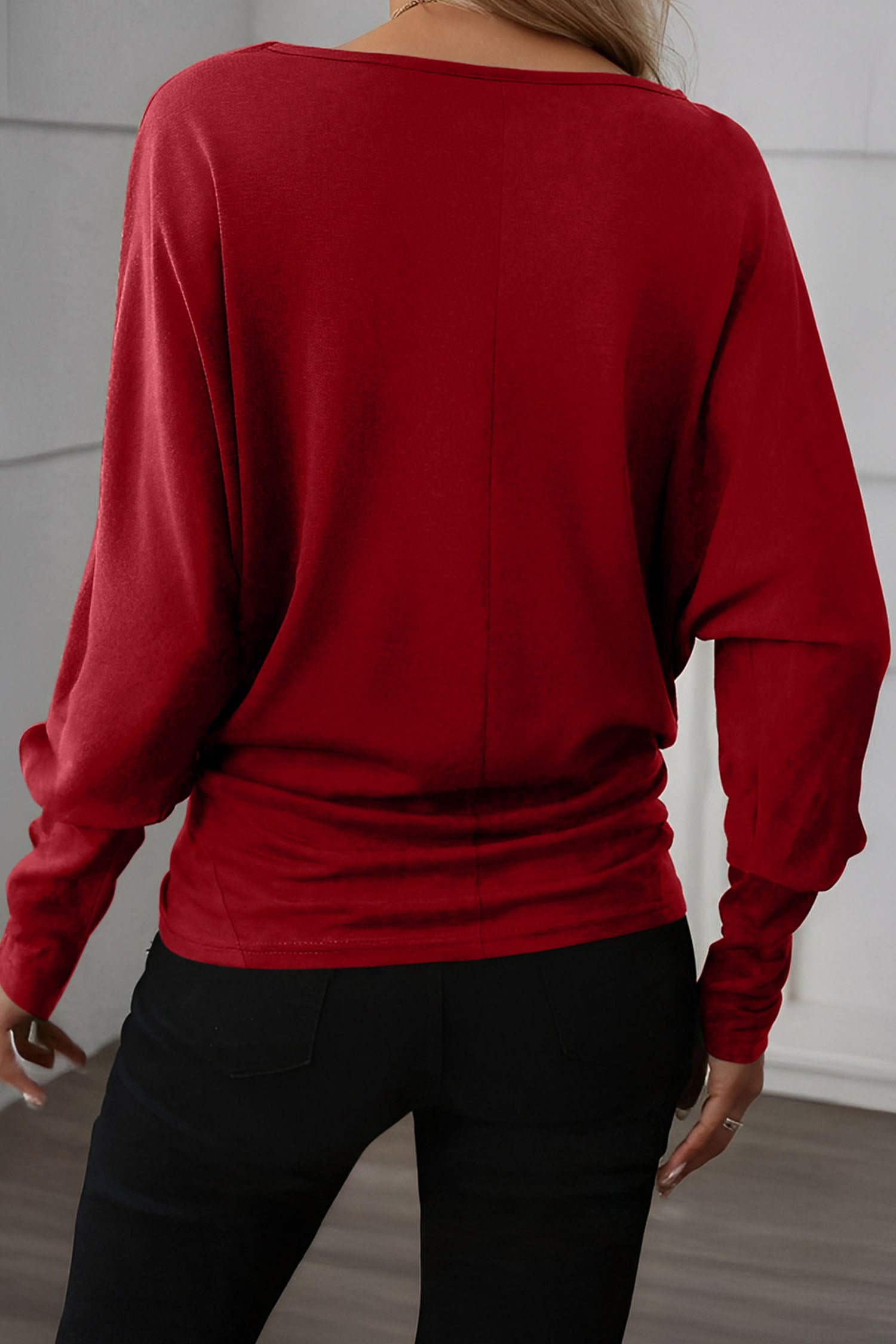 Red Dahlia Heart-Shaped Print Valentines Day Long Sleeve Top-Graphic Long Sleeve Tees-[Adult]-[Female]-2022 Online Blue Zone Planet