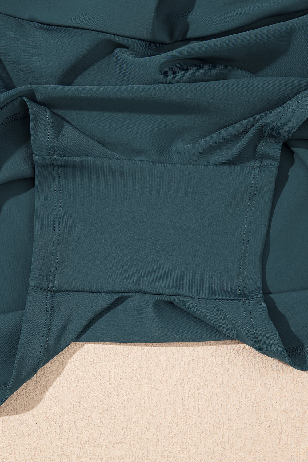 Sea Green Solid Pocketed Crossover High Waist Swim Skort-Swimwear/Swim Bottoms-[Adult]-[Female]-2022 Online Blue Zone Planet