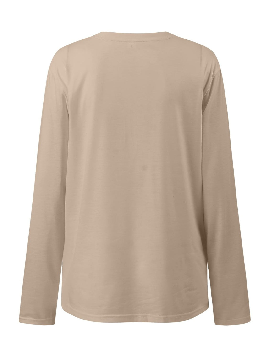 Ruched Round Neck Long Sleeve T-Shirt-TOPS / DRESSES-[Adult]-[Female]-2022 Online Blue Zone Planet