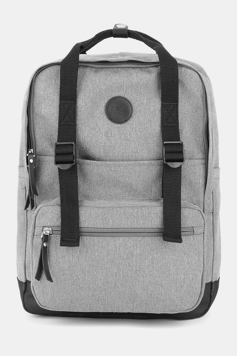 Himawari Waterproof Canvas Backpack Bag with Side Pockets-BACKPACKS-[Adult]-[Female]-Gray-One Size-2022 Online Blue Zone Planet