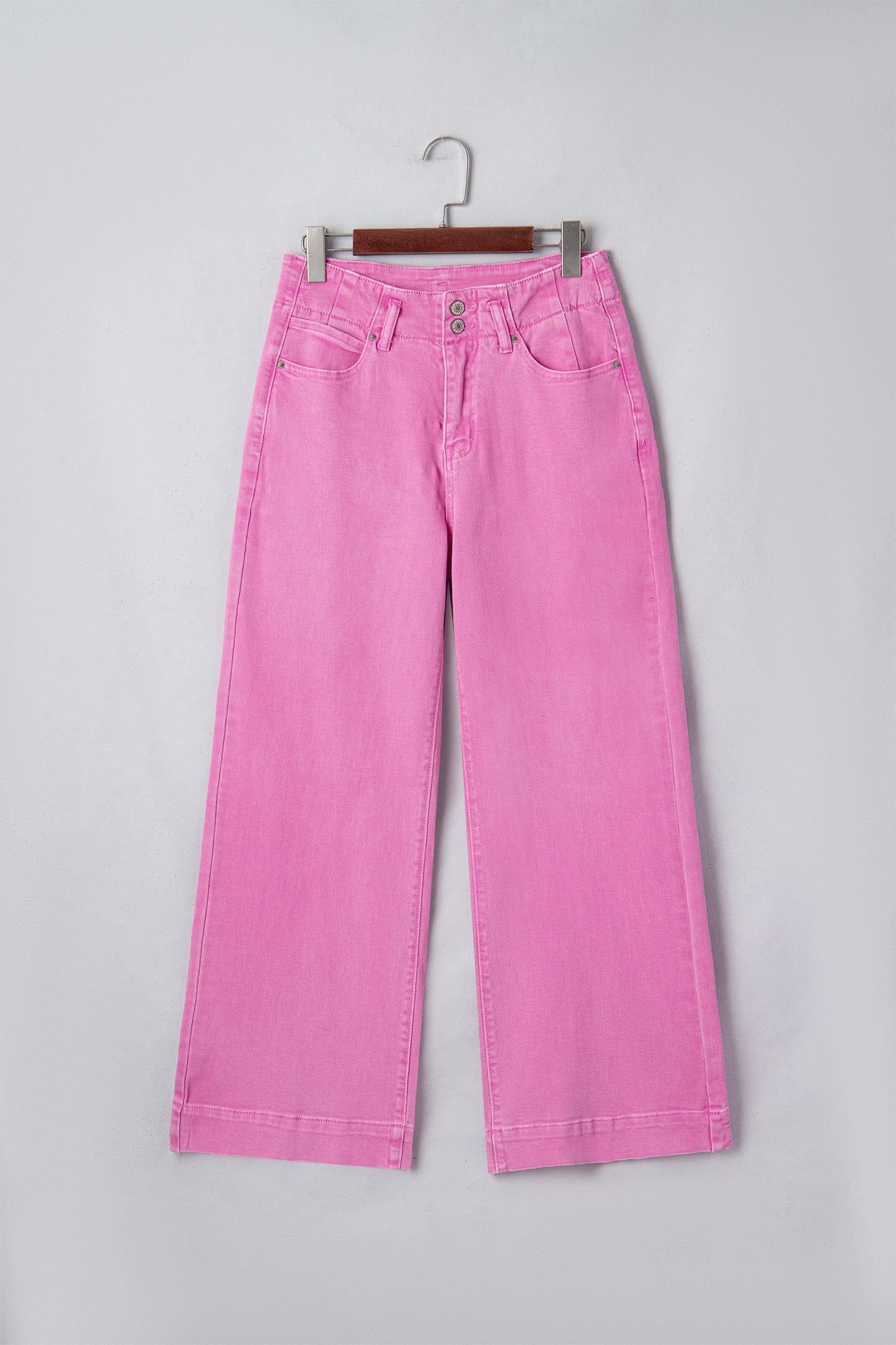 Bonbon 2-Button High Waist Flared Bottom Jeans-Bottoms/Jeans-[Adult]-[Female]-2022 Online Blue Zone Planet