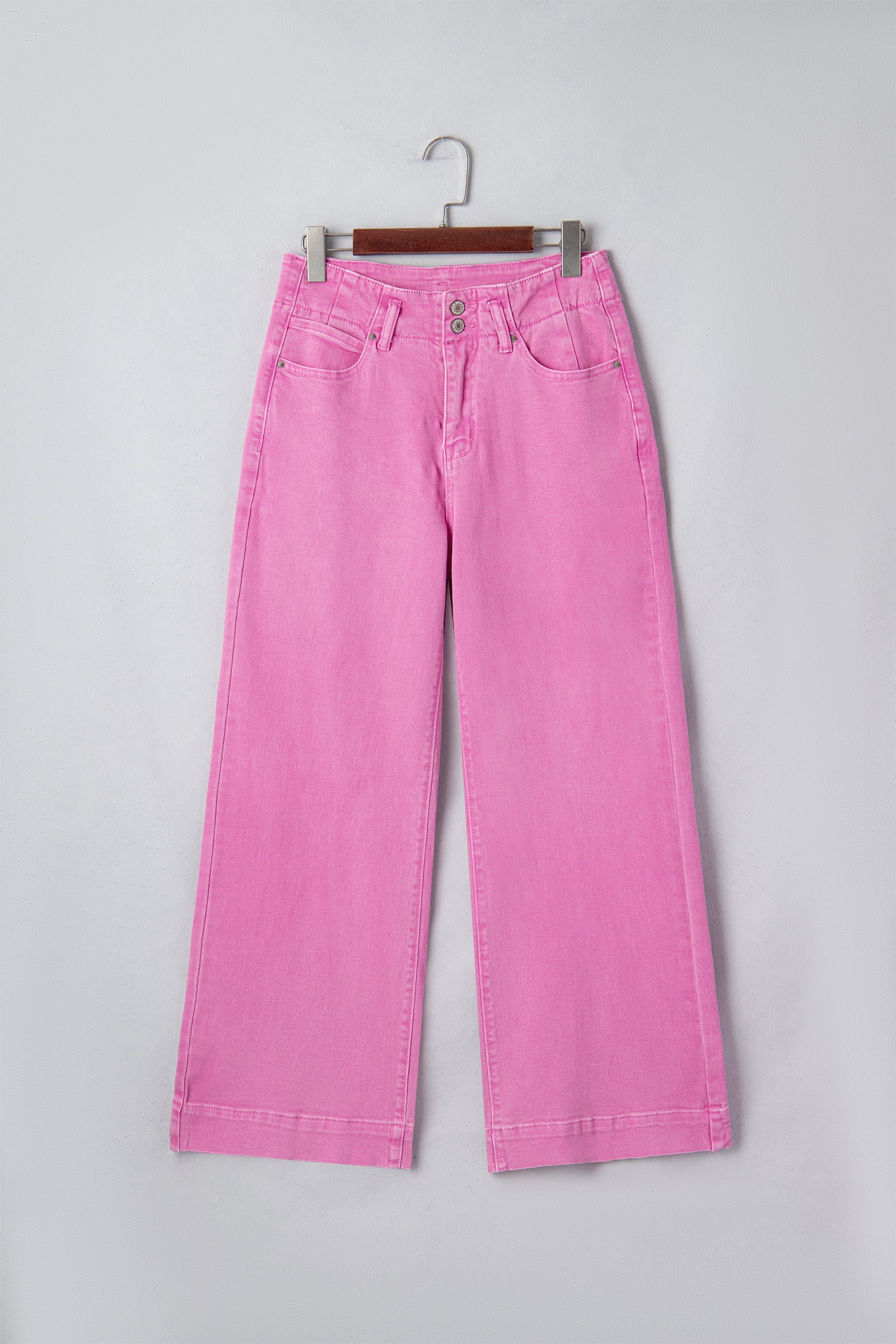 Bonbon 2-Button High Waist Flared Bottom Jeans-Bottoms/Jeans-[Adult]-[Female]-2022 Online Blue Zone Planet