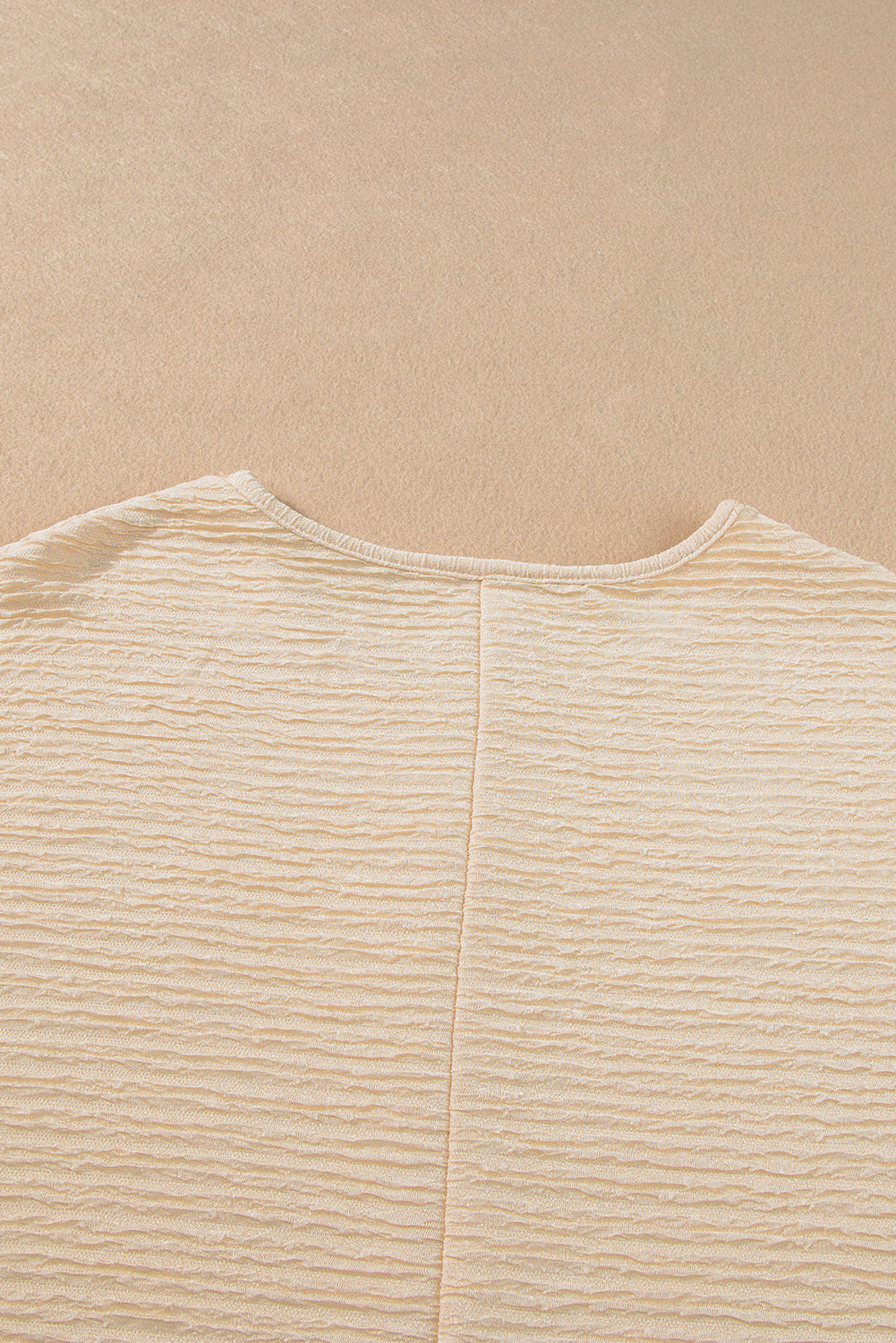 Light Pink Solid Textured Ruffled Short Sleeve Blouse-Tops/Blouses & Shirts-[Adult]-[Female]-2022 Online Blue Zone Planet