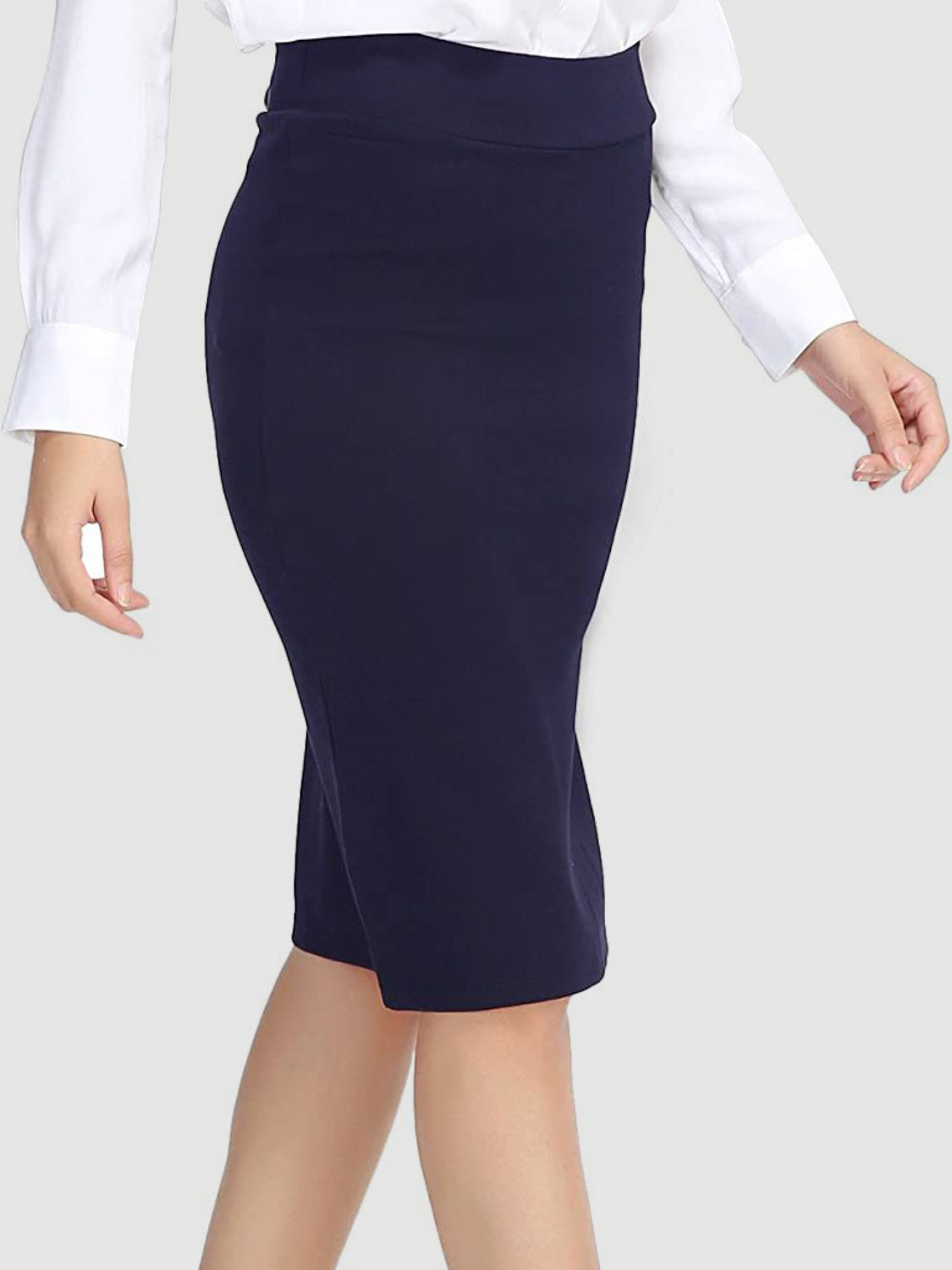 High Waist Wrap Skirt-BOTTOMS SIZES SMALL MEDIUM LARGE-[Adult]-[Female]-Dark Blue-S-2022 Online Blue Zone Planet