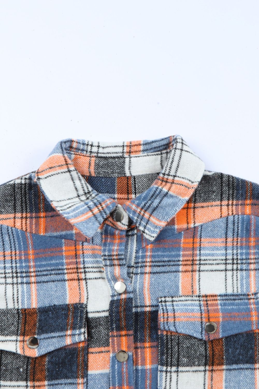 Plaid Collared Neck Long Sleeve Shirt-TOPS / DRESSES-[Adult]-[Female]-2022 Online Blue Zone Planet