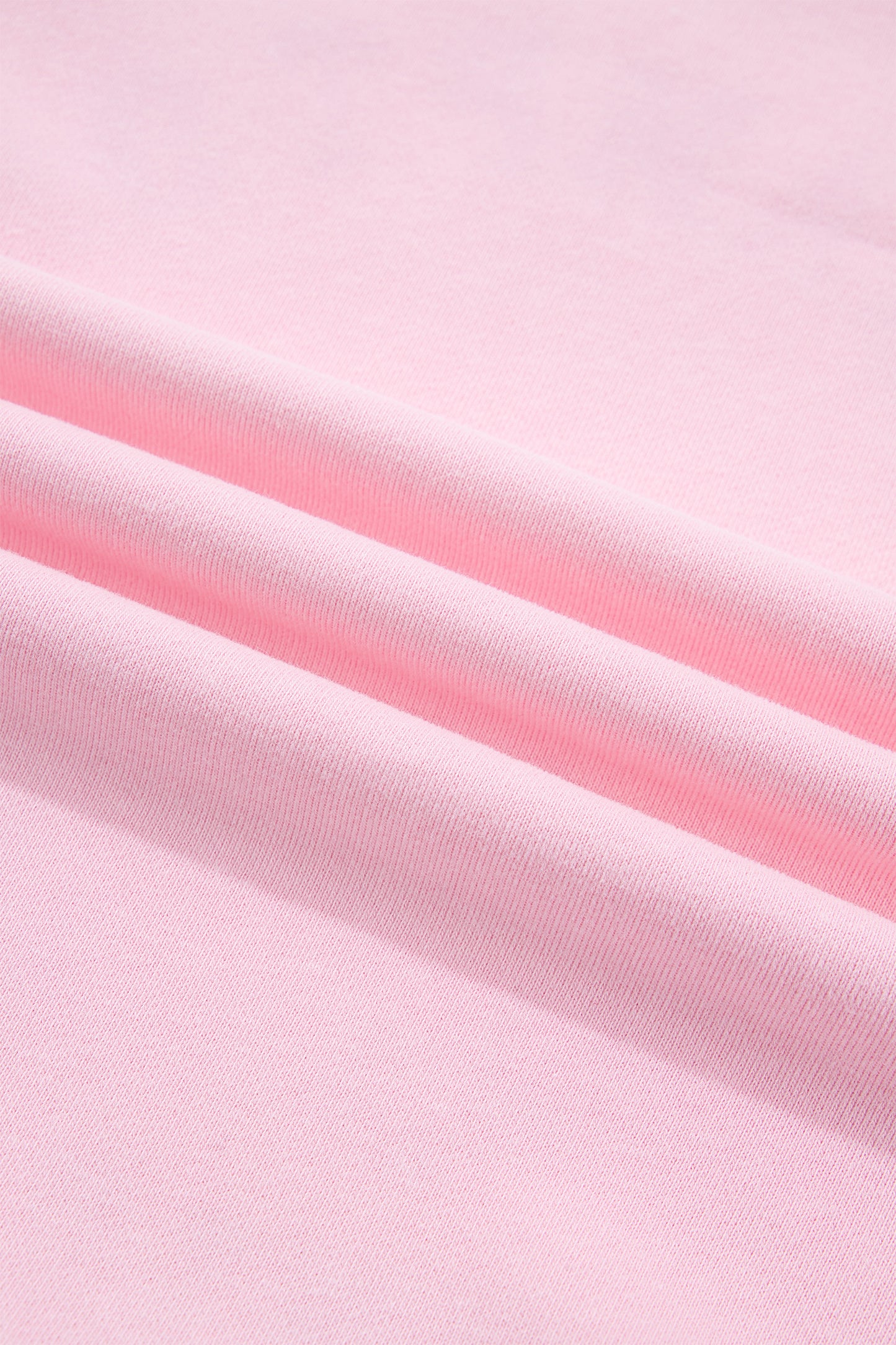Pink Embroidered Tennis Club Crew Neck Pullover Sweatshirt