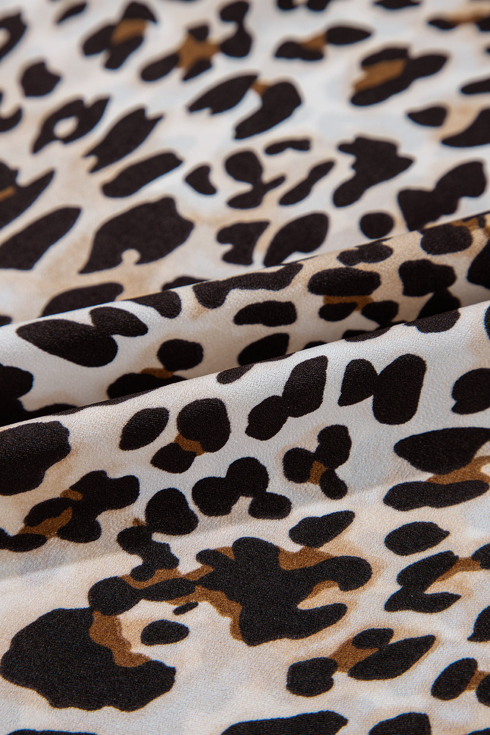Multicolour Leopard Tie Front Puff Sleeve Short Flared Dress-Dresses/Mini Dresses-[Adult]-[Female]-2022 Online Blue Zone Planet