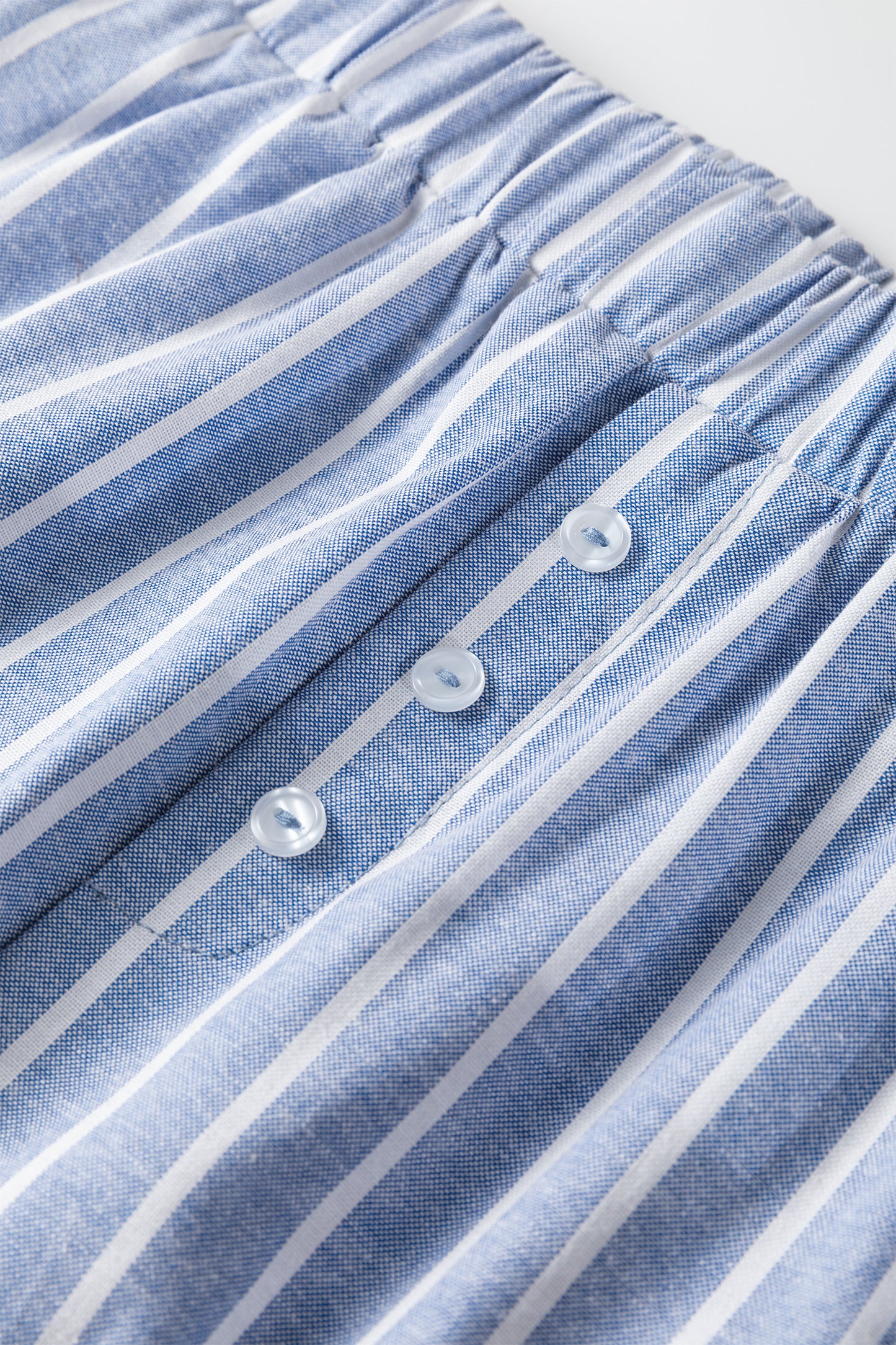 Sky Blue Stripe Buttoned Detail Loose Casual Pants-Bottoms/Pants & Culotte-[Adult]-[Female]-2022 Online Blue Zone Planet