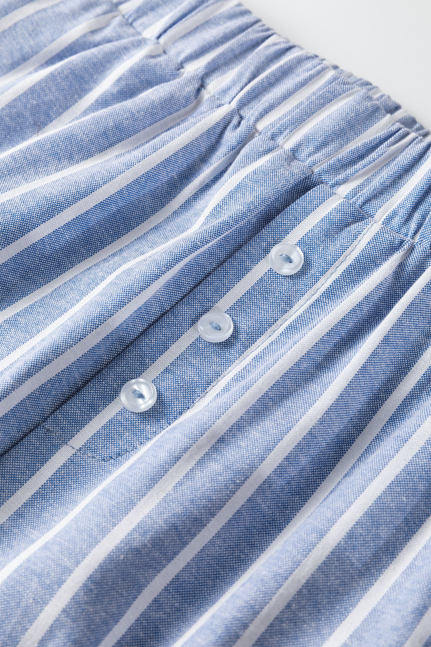 Sky Blue Stripe Buttoned Detail Loose Casual Pants-Bottoms/Pants & Culotte-[Adult]-[Female]-2022 Online Blue Zone Planet