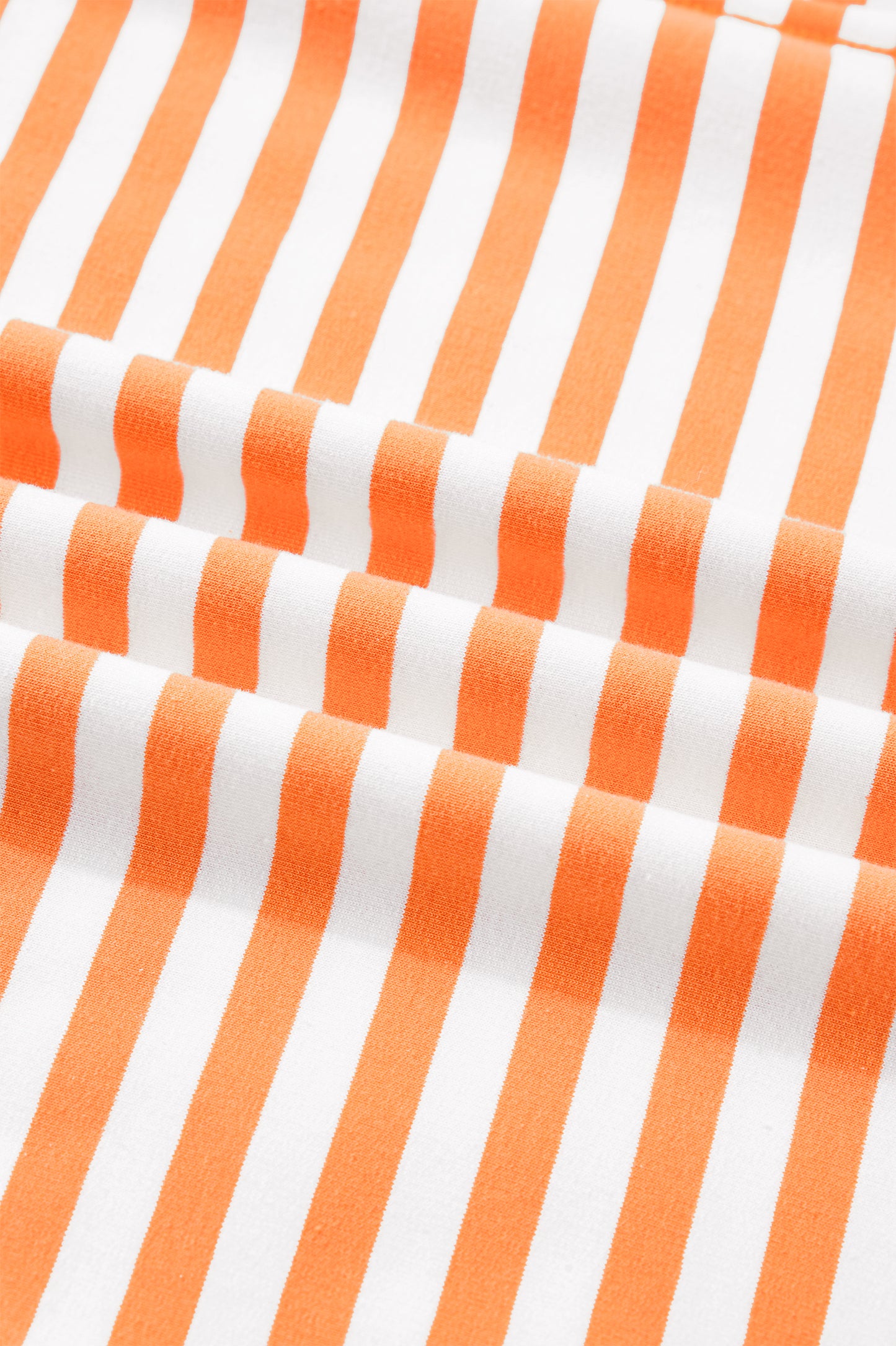 Orange Stripe 3/4 Sleeve Exposed Seam Patchwork Pullover Top-Tops/Tops & Tees-[Adult]-[Female]-2022 Online Blue Zone Planet