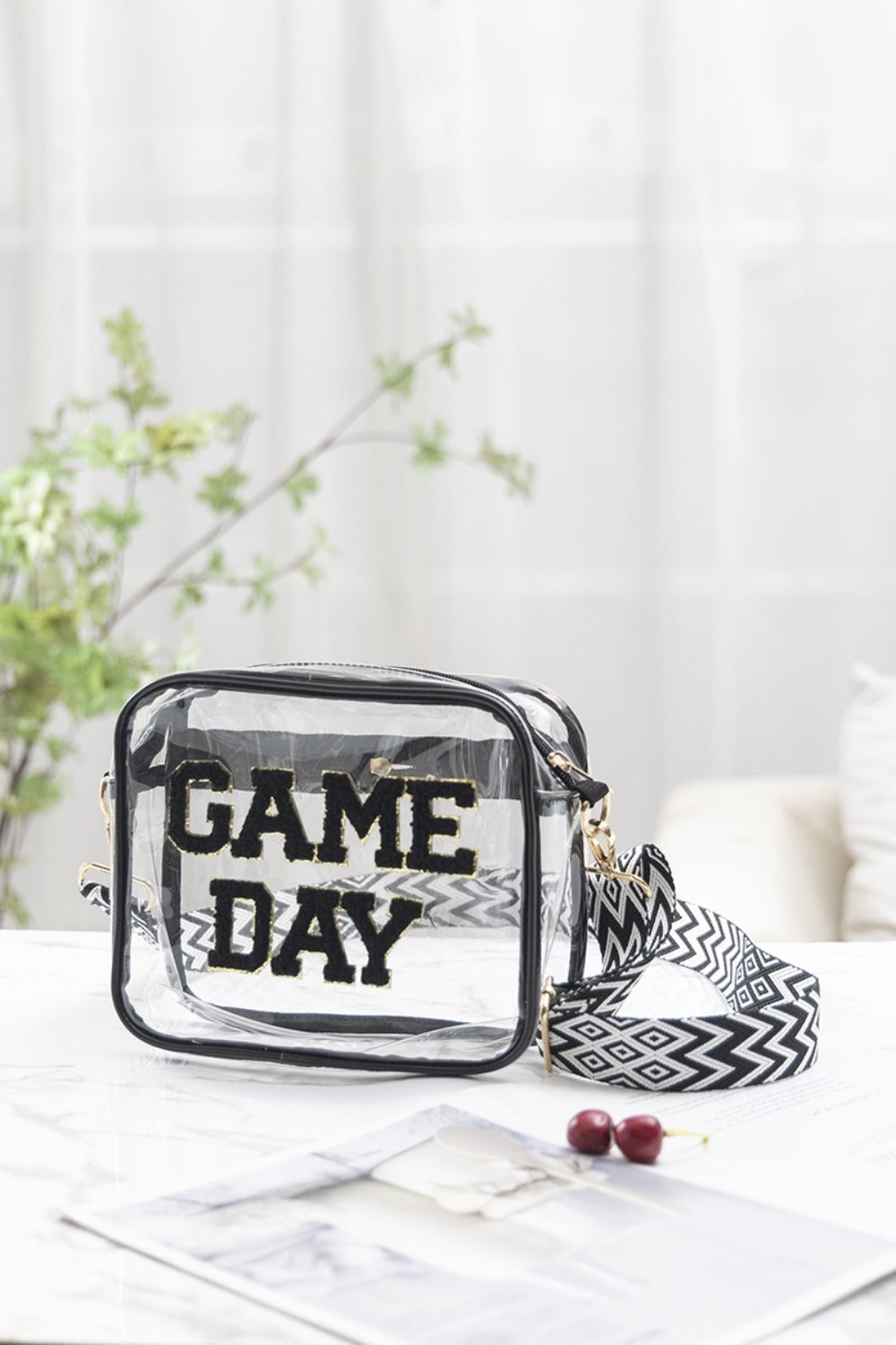 Blue Zone Planet | Zenana GAME DAY Stadium Approved Transparent Crossbody Bag-Handbags-[Adult]-[Female]-2022 Online Blue Zone Planet