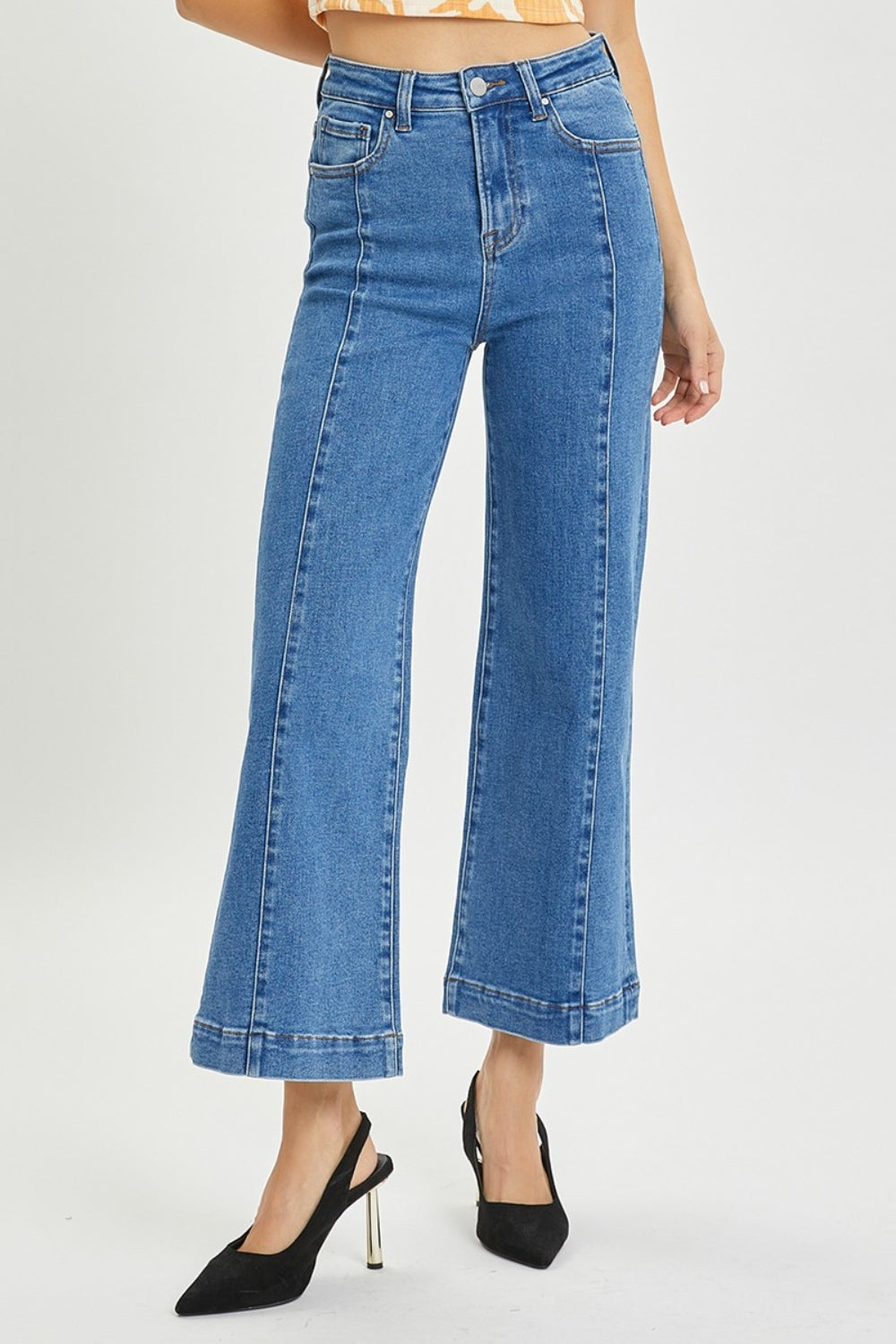 RISEN Full Size High Rise Wide Leg Jeans-BOTTOMS SIZES SMALL MEDIUM LARGE-[Adult]-[Female]-2022 Online Blue Zone Planet