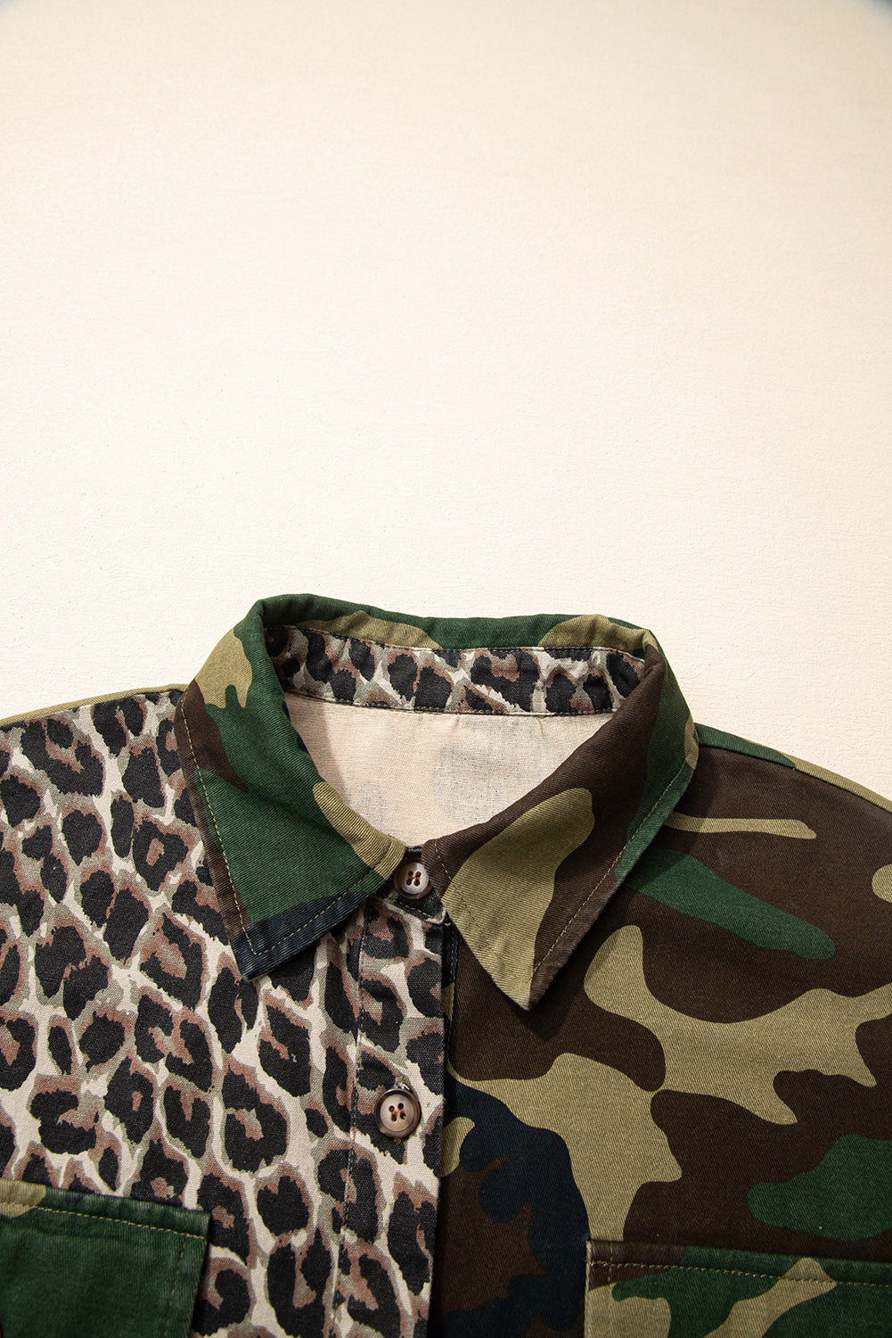 Brown Leopard Camo Patchwork Oversize Shacket-Outerwear/Jackets-[Adult]-[Female]-2022 Online Blue Zone Planet
