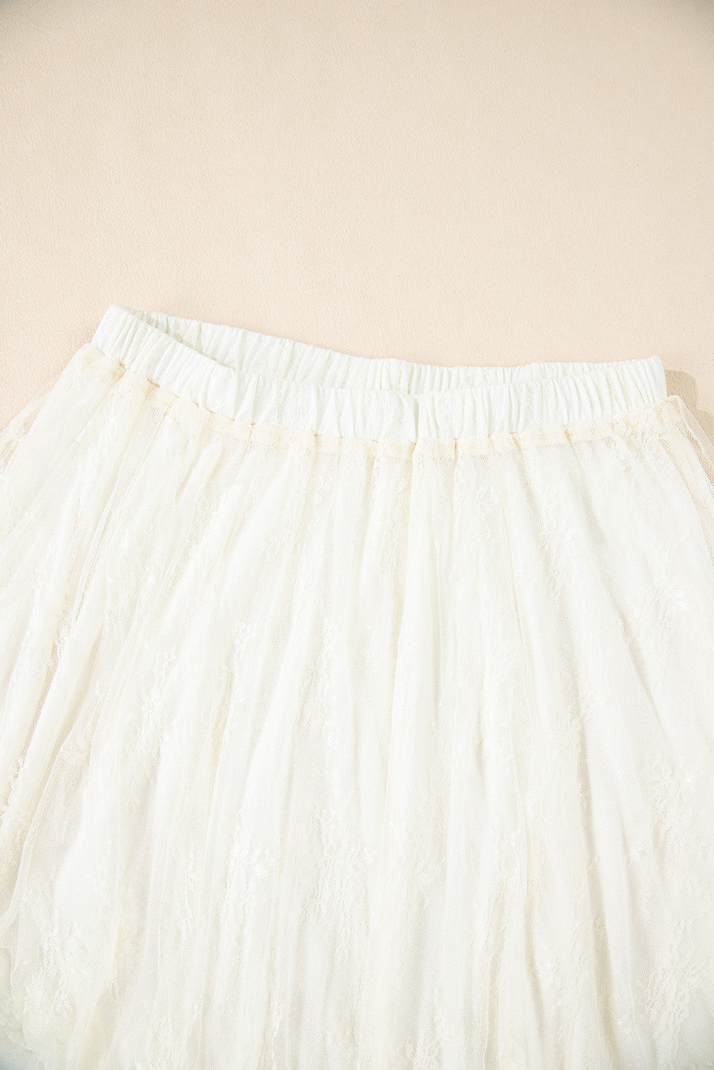 Beige Lace Cascading Tiered High Waist Maxi Skirt-Bottoms/Skirts & Petticoat-[Adult]-[Female]-2022 Online Blue Zone Planet