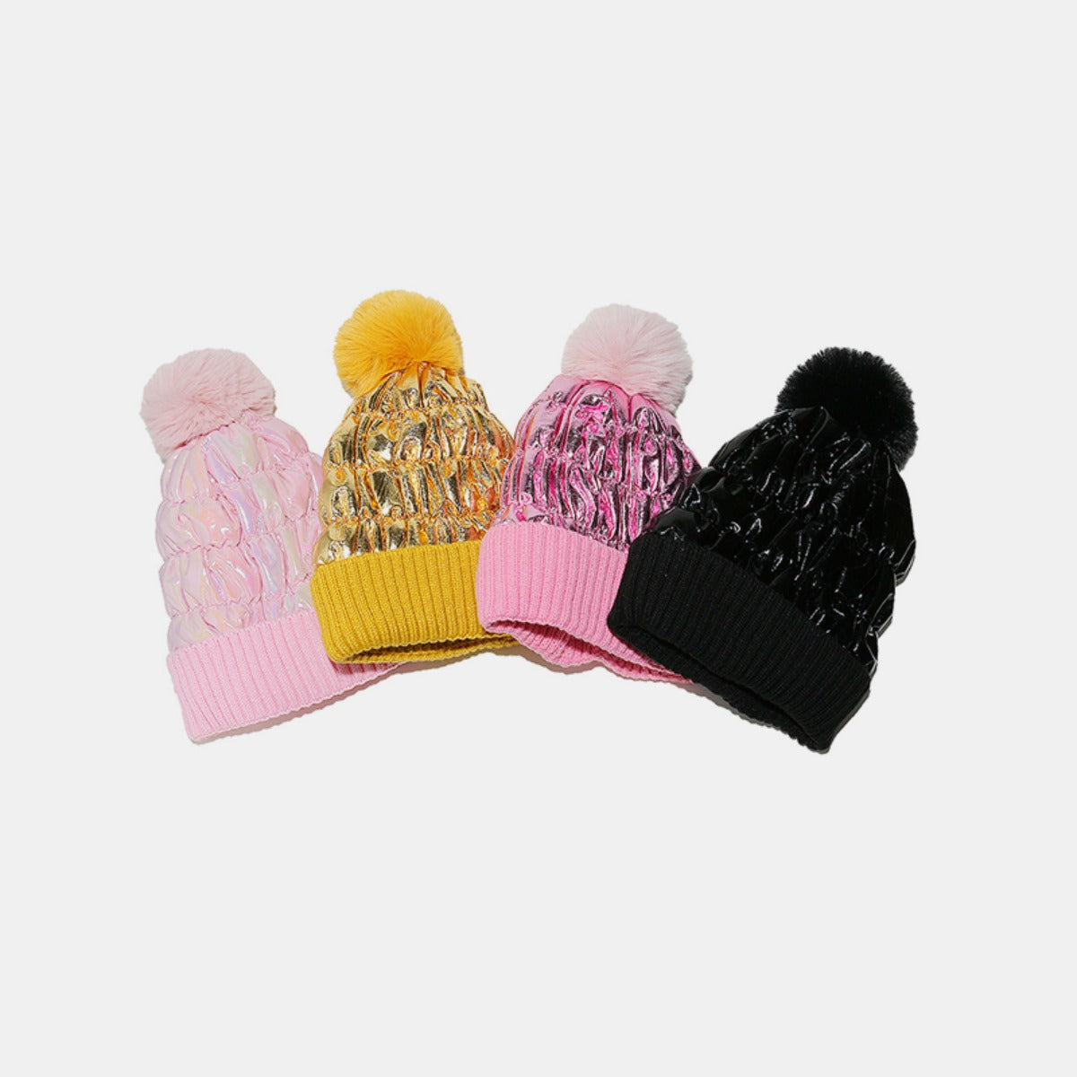 Thermal Knit Hat with Pompom-HATS-[Adult]-[Female]-2022 Online Blue Zone Planet